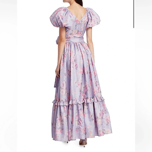 NWT LoveShackFancy Ida Floral Puff-Sleeve Gown - Picture 4 of 15